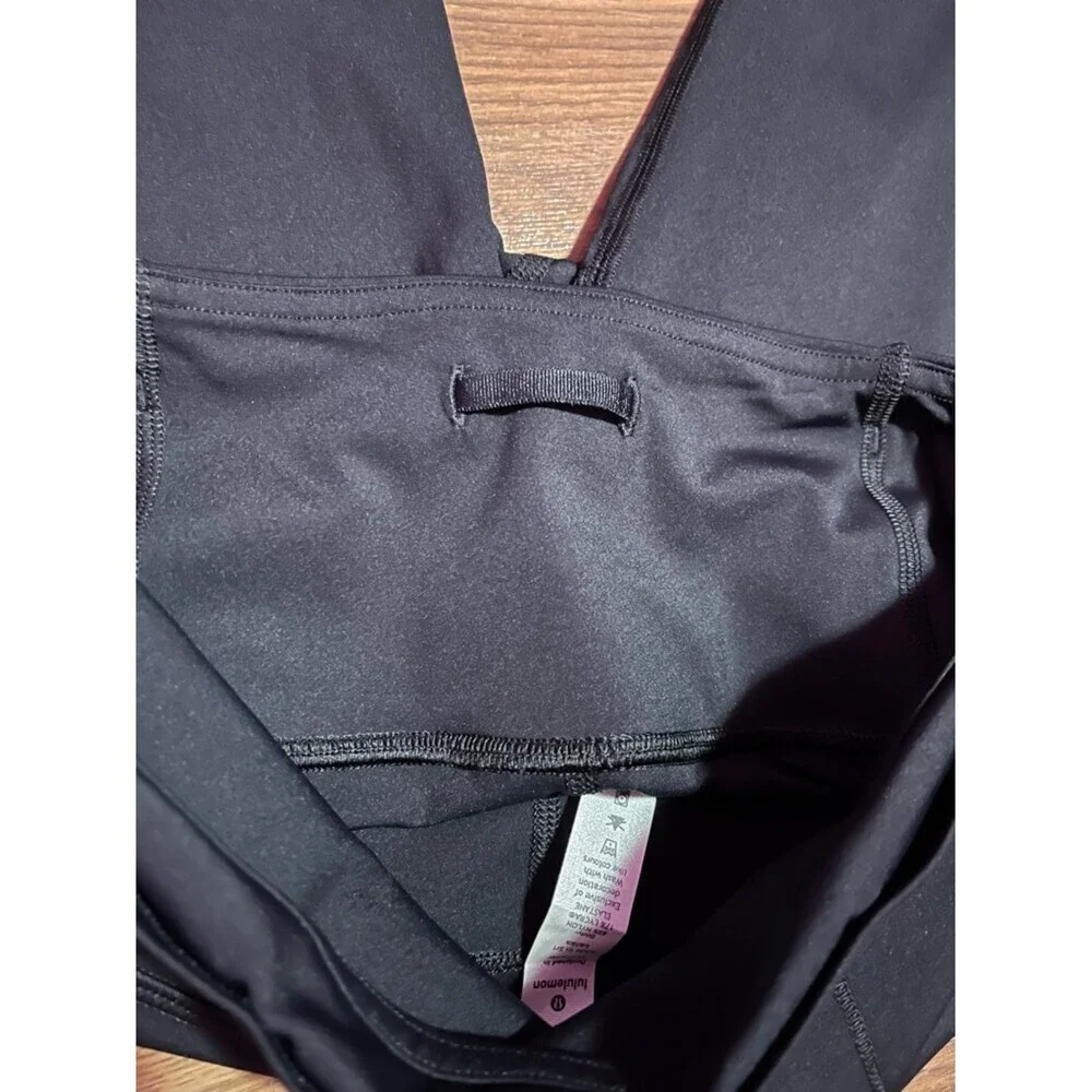 Lululemon Fast & Free Crop Leggings Size 4 US Black Nulux Running 19” Inseam